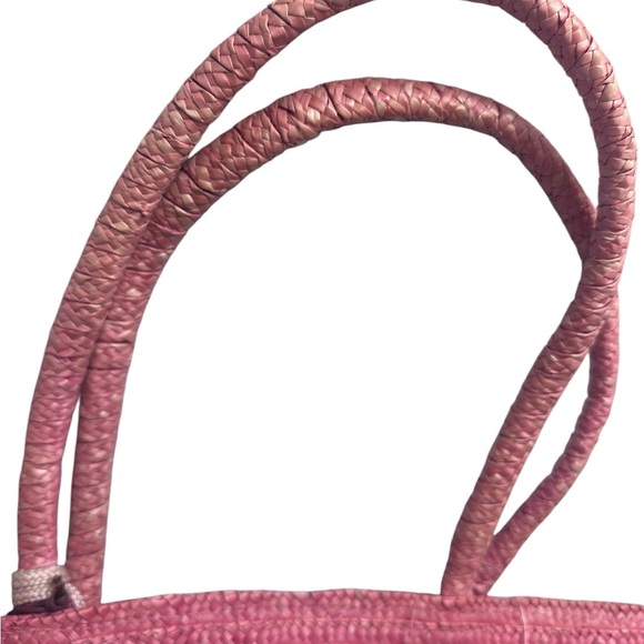 Liz Claiborne multi colored straw Oversized Fish Beach Bag - Picture 4 of 13